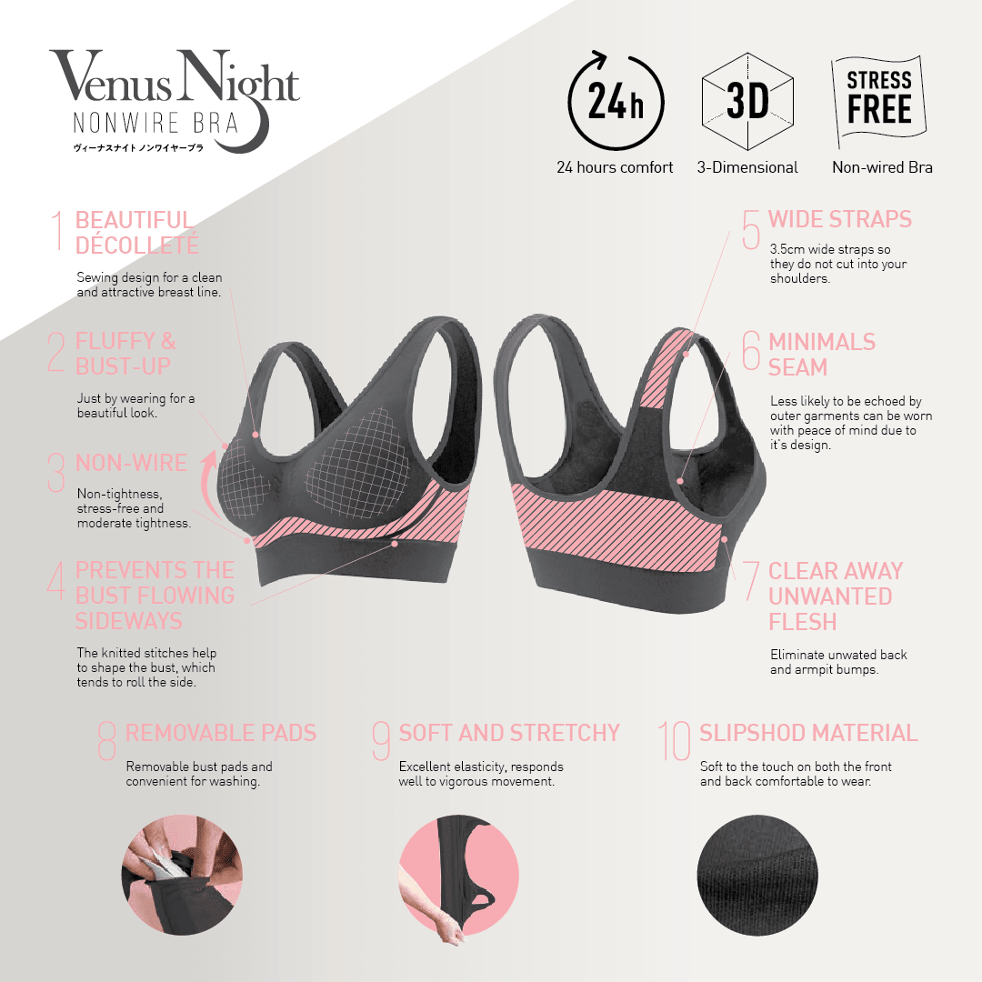 Venus Night Nonwire Bra - Metro Singapore Departmental Store - Celebrating 69 Years in SG