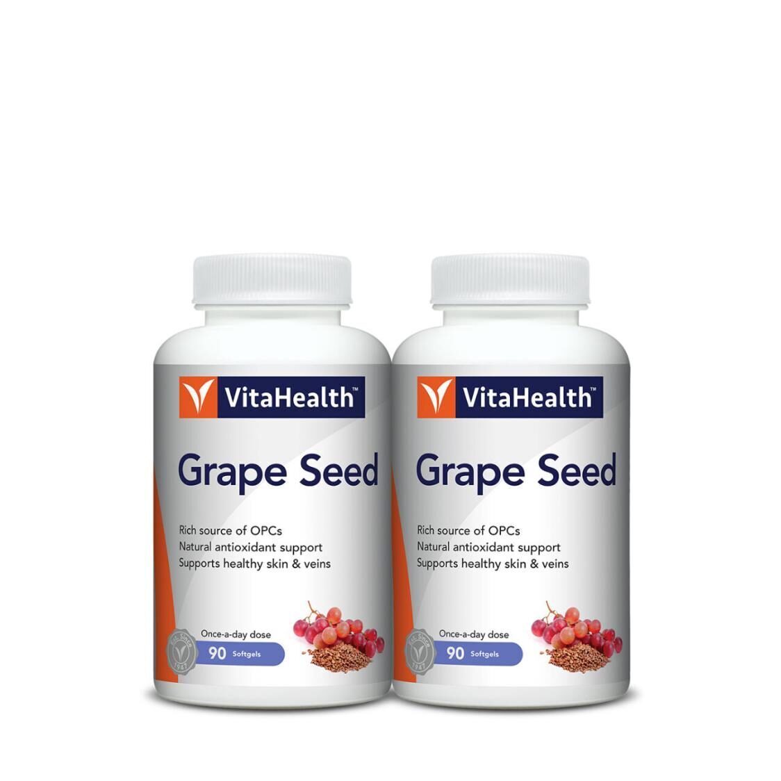 VitaHealth Grape Seed 12000 2x90 Softgels - Metro Singapore Departmental Store - Celebrating 69 Years in SG