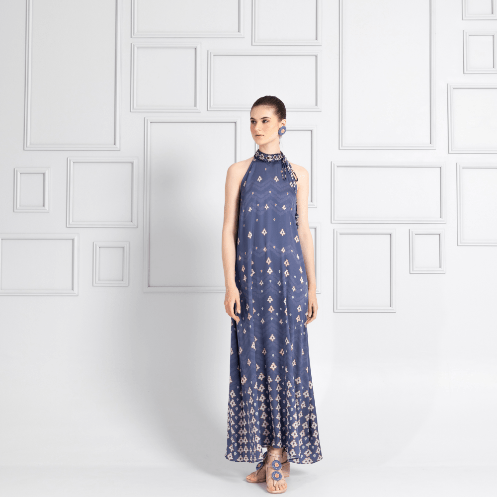 Votum Heritage Danum Satin Halter Dress F - Metro Singapore Departmental Store - Celebrating 69 Years in SG