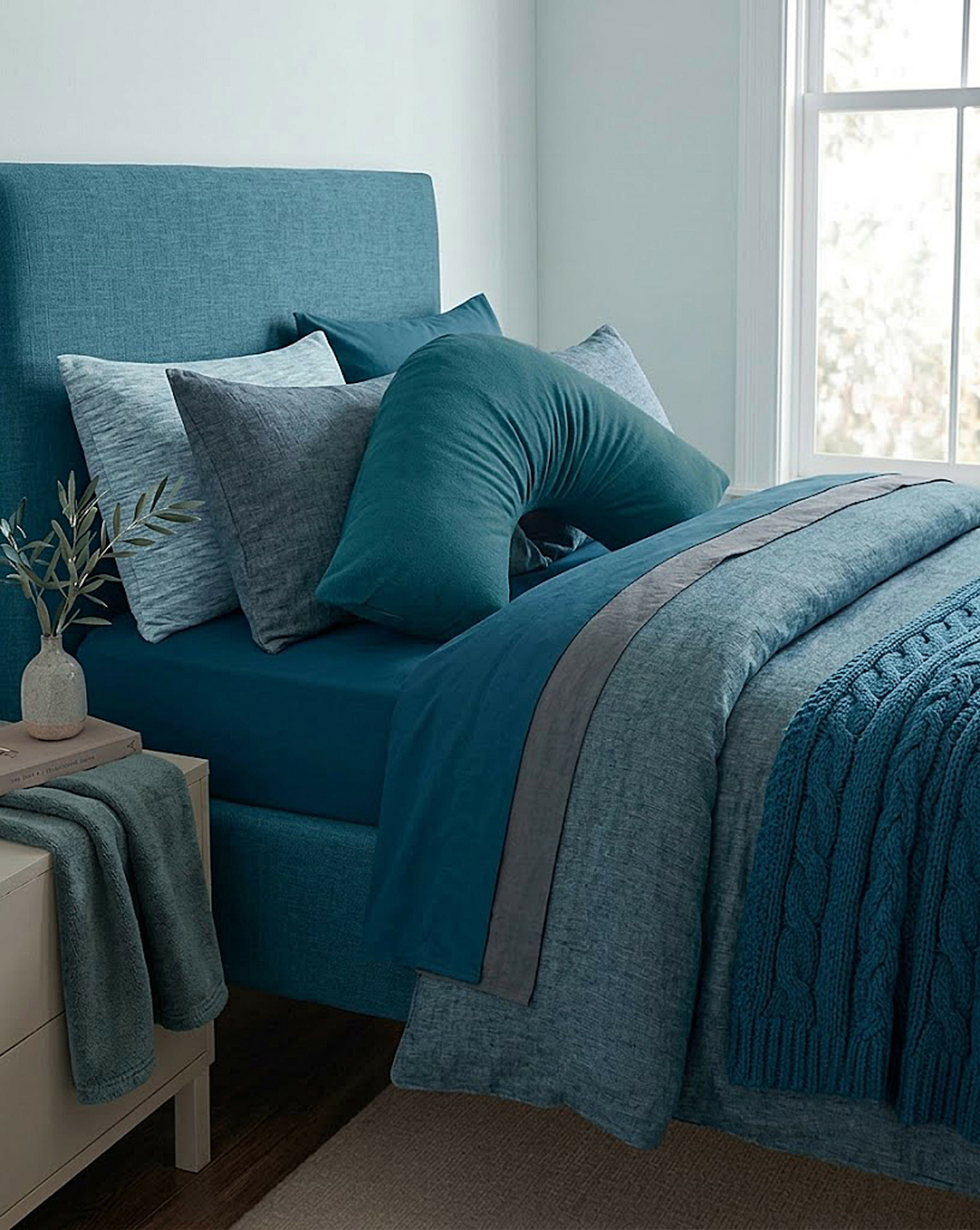 Rapee CUDDLE U™ Signature Microfibre Pillow Cover – 75 x 75 cm – Wedge Blue
