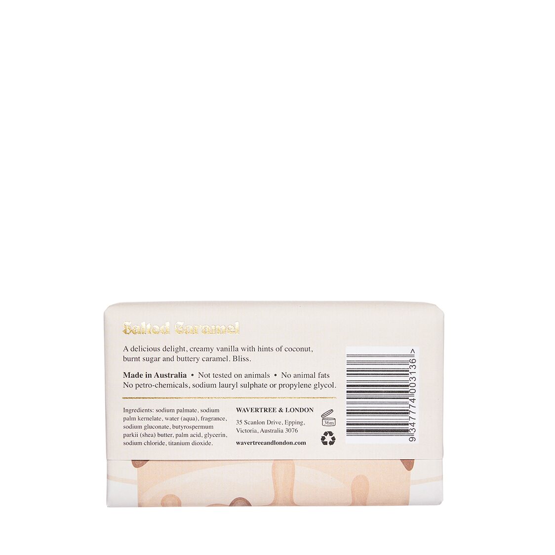 Wavertree & London Salted Caramel Soap Bar 200g - Metro Singapore Departmental Store - Celebrating 69 Years in SG