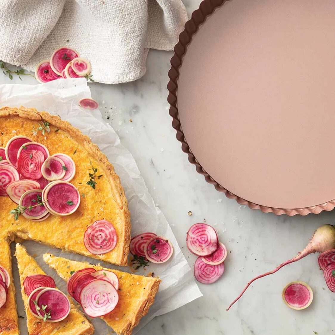Wiltshire Rose Gold Quiche & Tart Pan 24cm 40826 - Metro Singapore Departmental Store - Celebrating 69 Years in SG