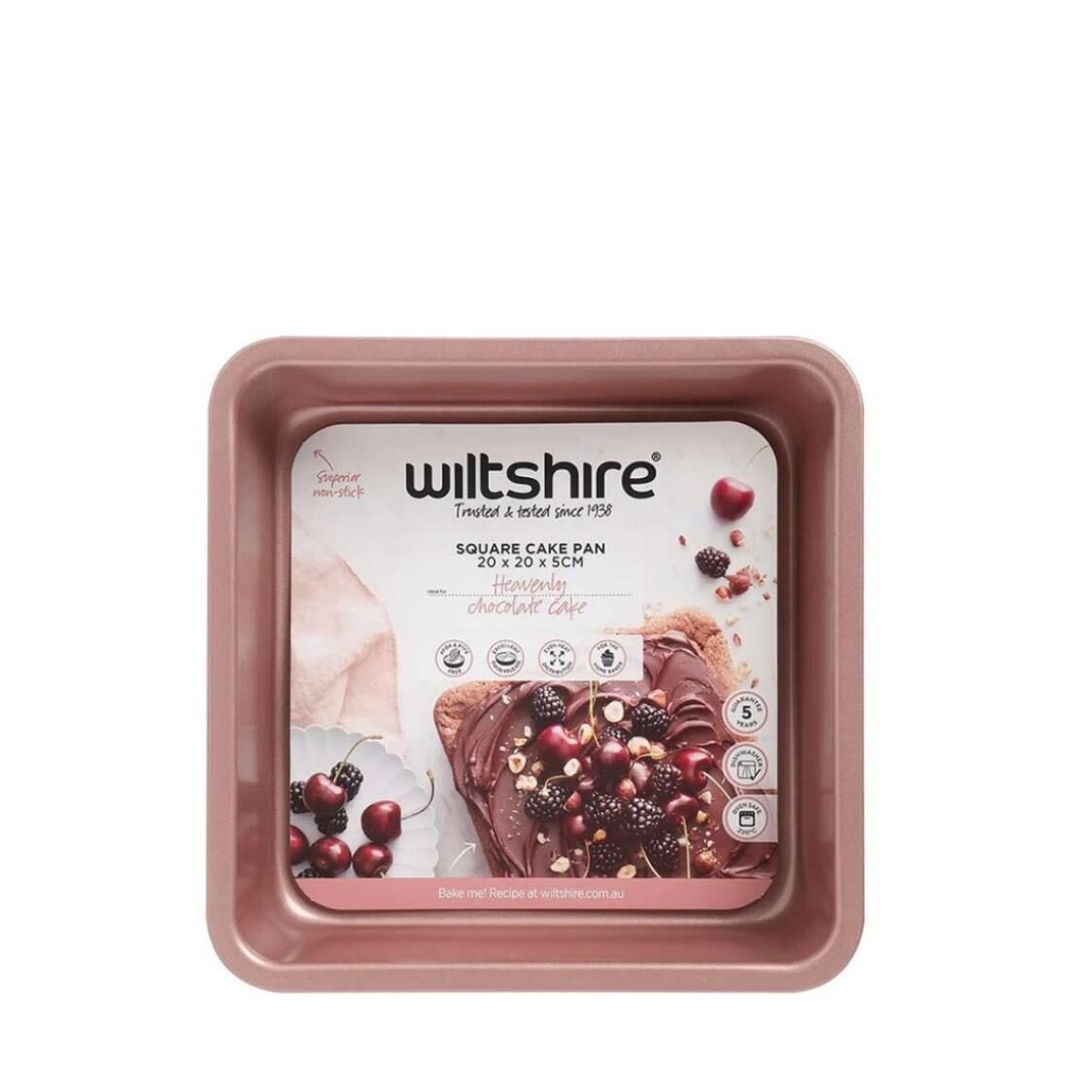 Wiltshire Rose Gold Square Cake Pan 20cm 40593 - Metro Singapore Departmental Store - Celebrating 69 Years in SG