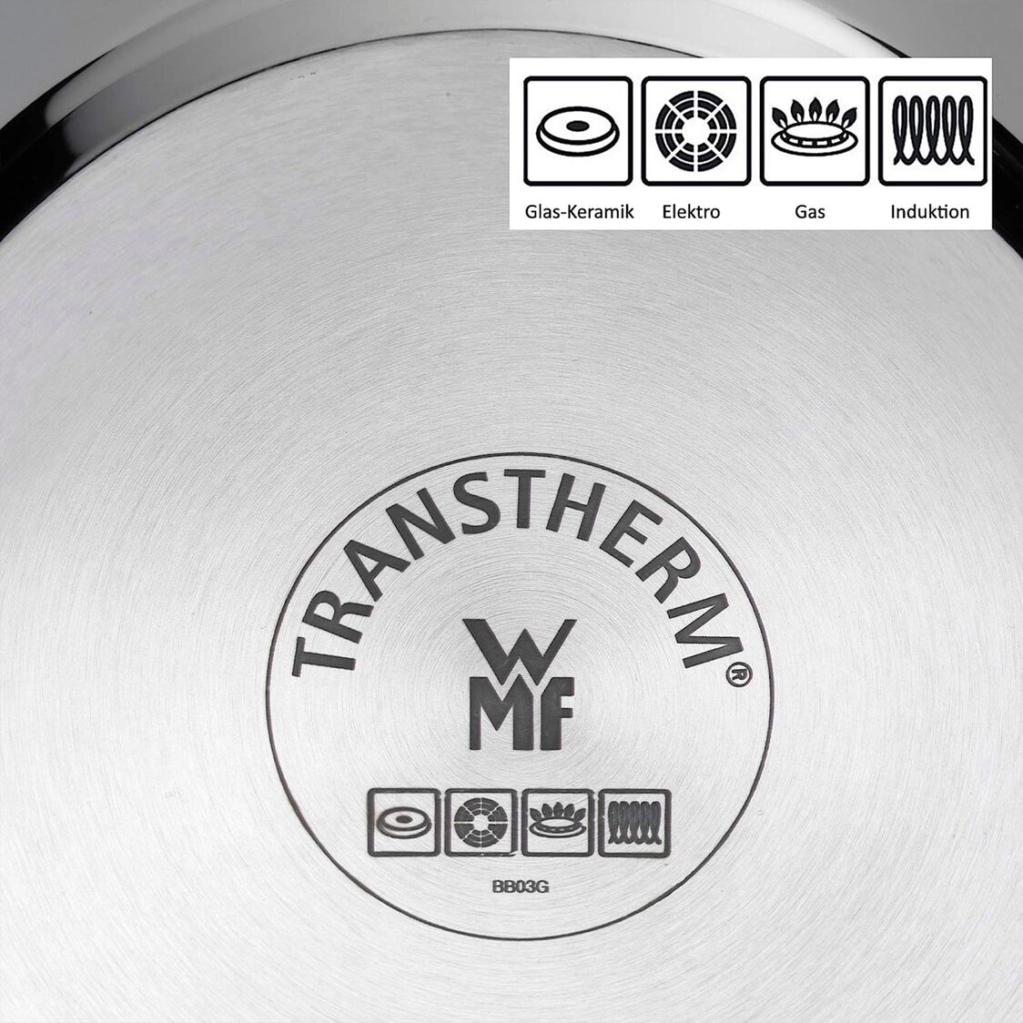 WMF Diadem Plus High Casserole with Glass Lid 16cm 0734176040 - Metro Singapore Departmental Store - Celebrating 69 Years in SG