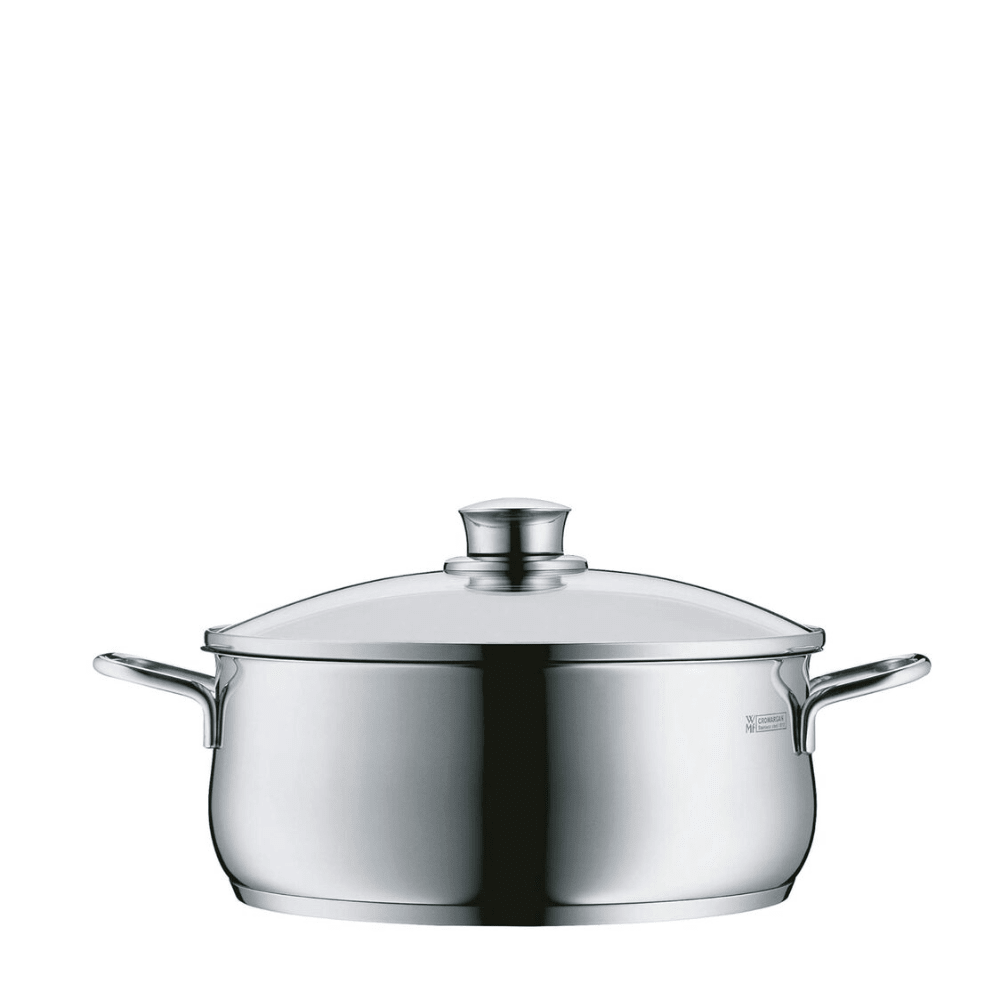 WMF Diadem Plus Low Casserole 24cm With Glass Lid 0730256040 - Metro Singapore Departmental Store - Celebrating 69 Years in SG