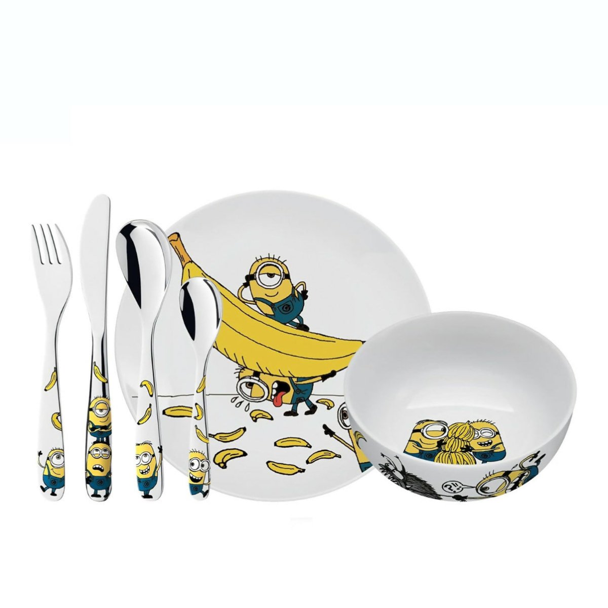 WMF Kids Minions 6 Piece Cutlery Set with Bowl & Plate (12-8607-6040) - Metro Singapore Departmental Store - Celebrating 69 Years in SG