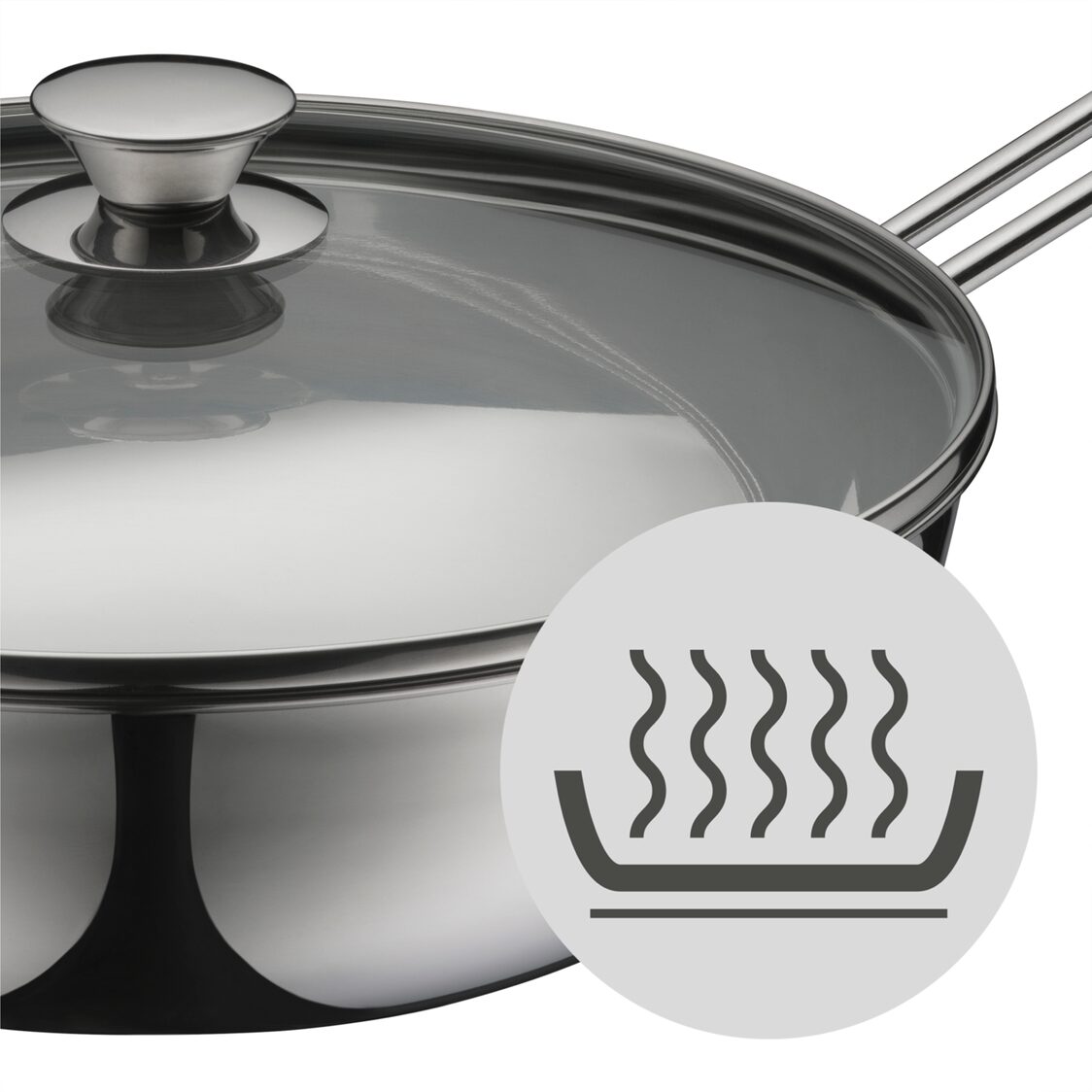 WMF Wokpan With Glass Lid 30cm 0792336040 - Metro Singapore Departmental Store - Celebrating 69 Years in SG
