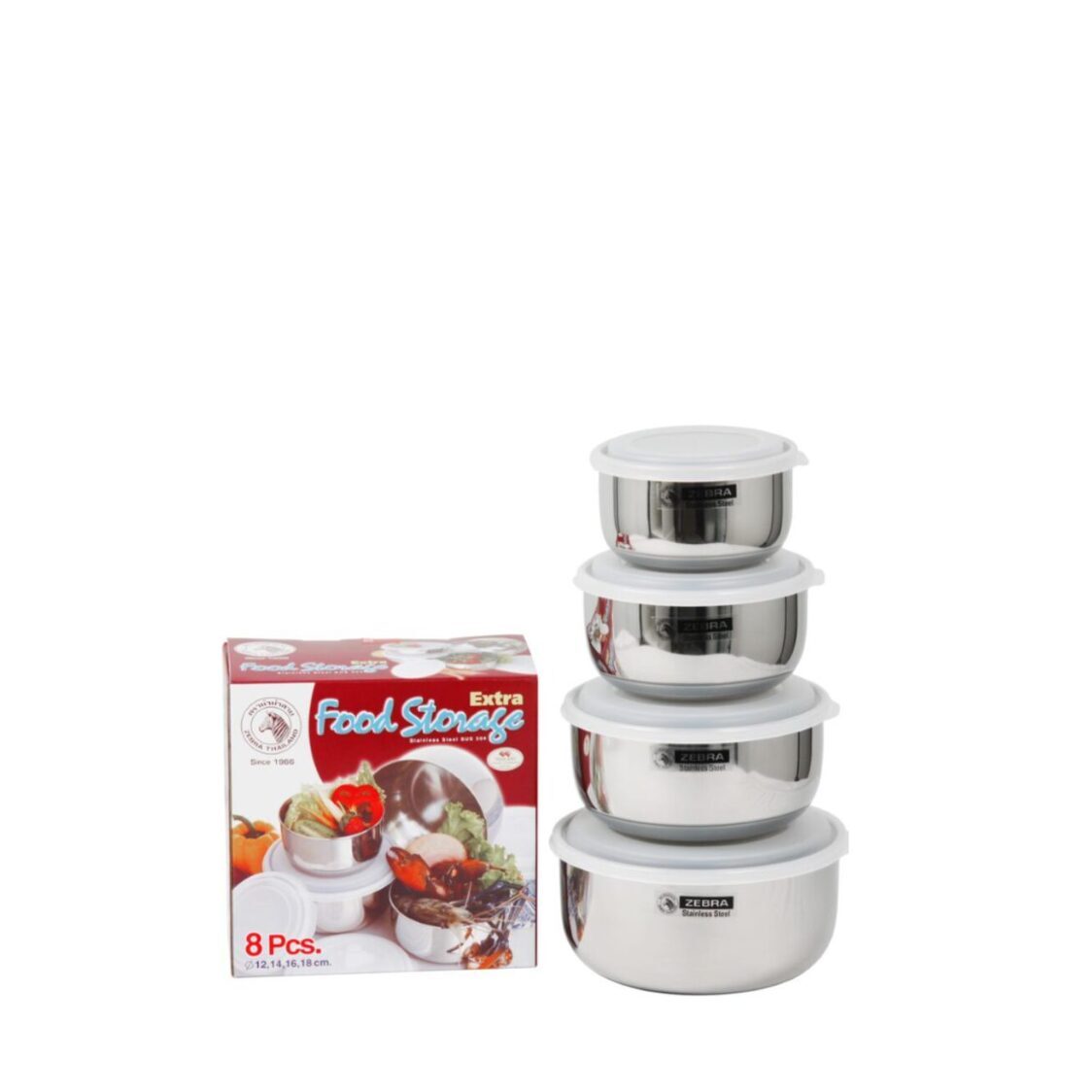 Zebra Food Storage Set (8pcs/set) 119ZB - 184 - 106 - Metro Singapore Departmental Store - Celebrating 69 Years in SG