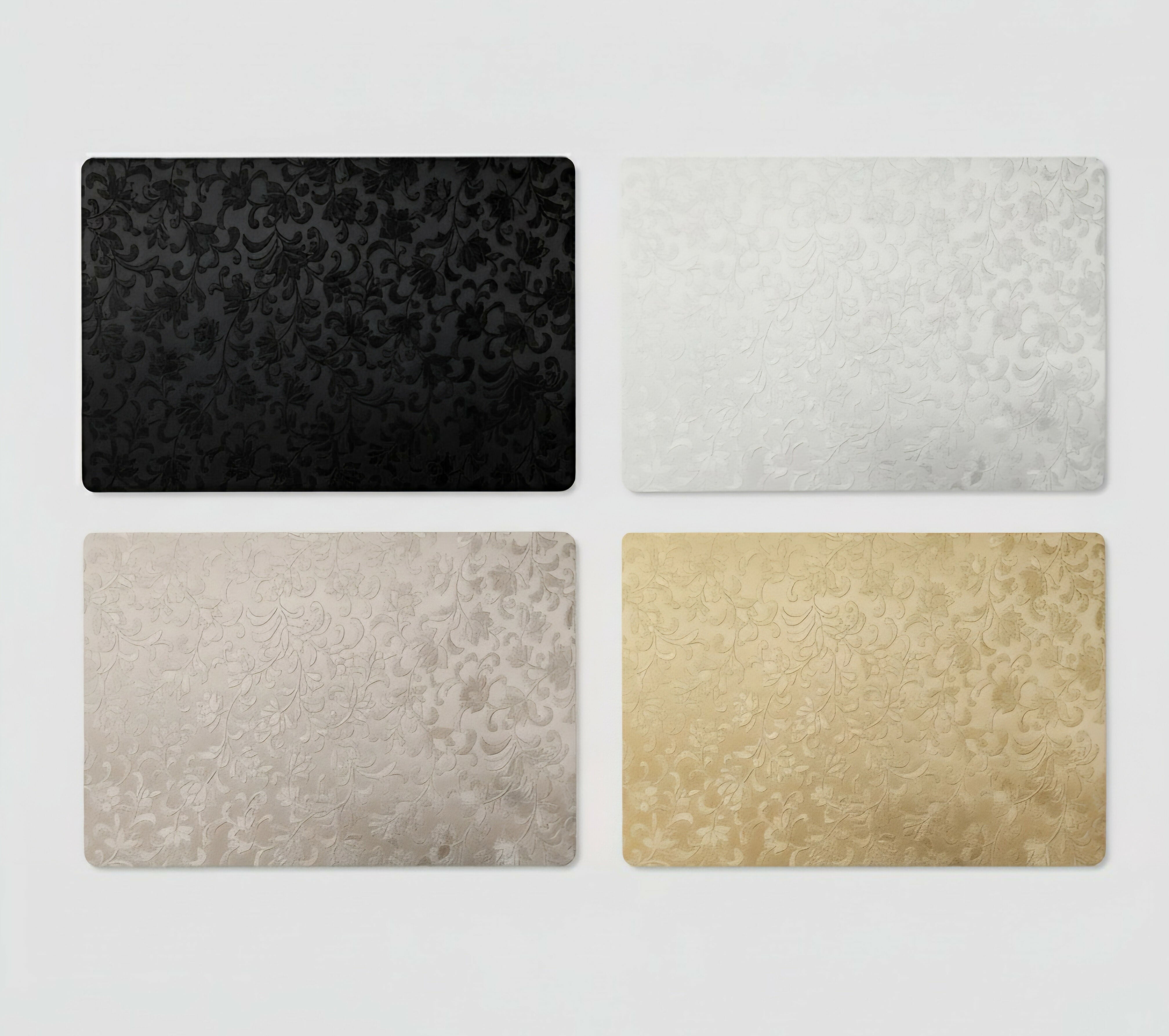 Rapee Ember Embossed PU Placemat – 30 x 45 cm – White